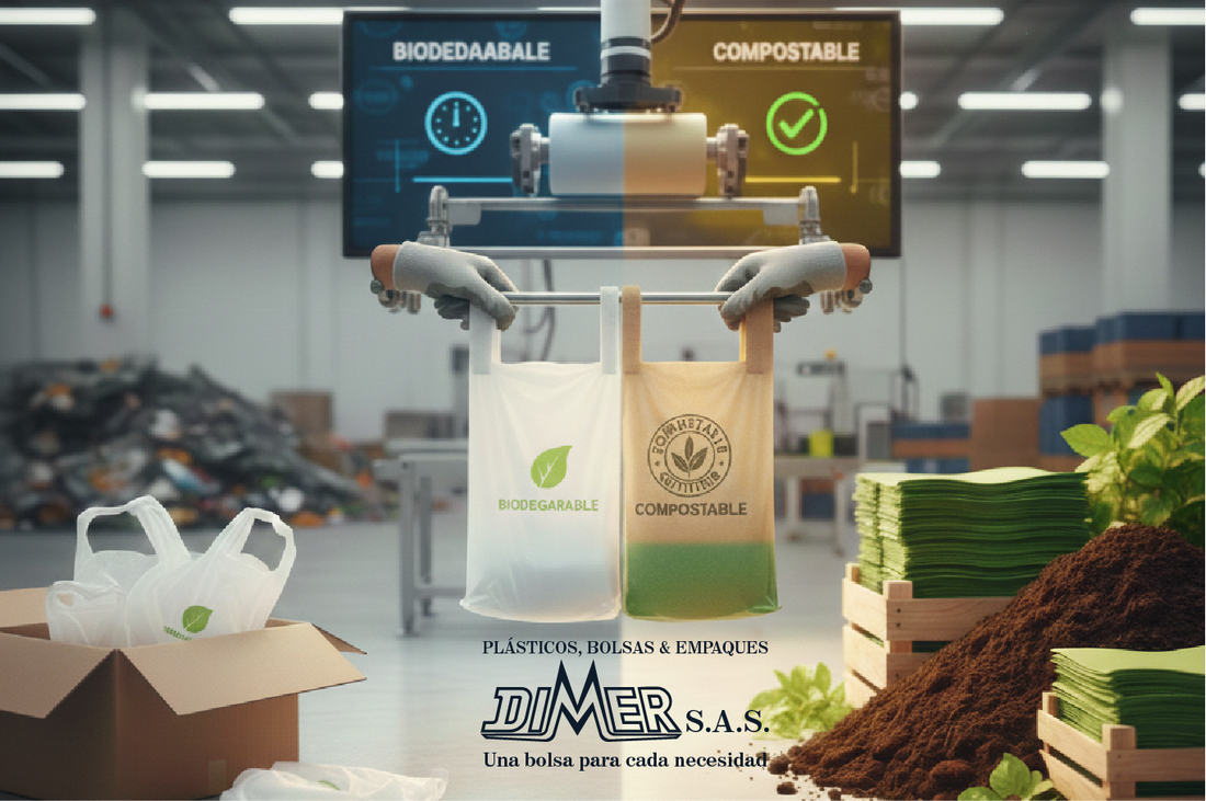 ¿Cuál es la Diferencia Real entre Bolsa Biodegradable y Compostable? Una Guía Estratégica para su Marca