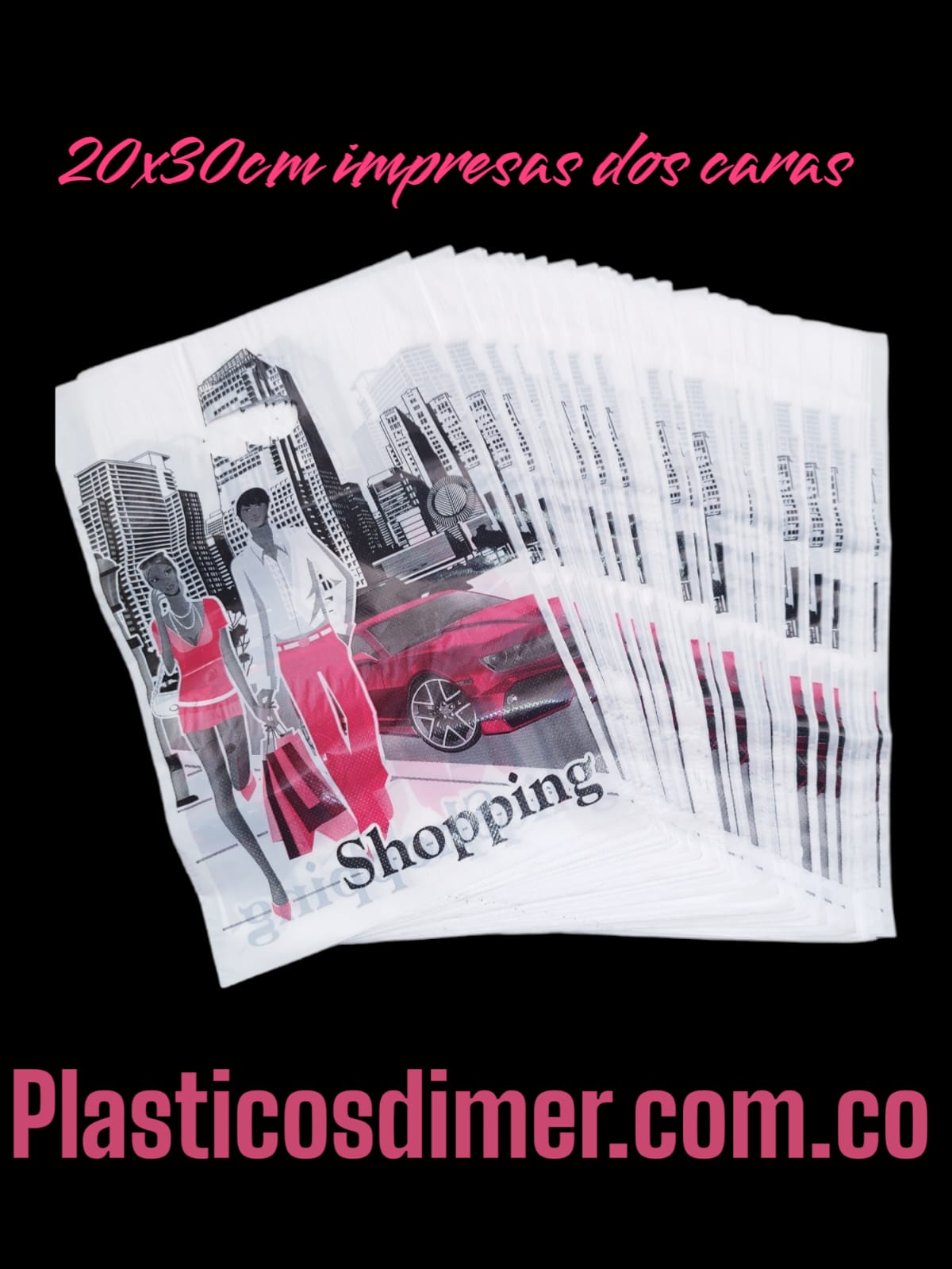 Bolsa de presentación con Impresión Estándar- Millar (1000 Bolsas)